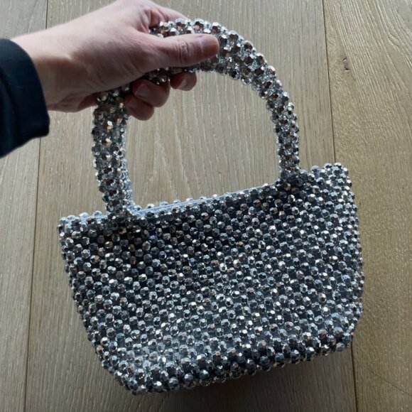 Sold out everywhere-- Loeffler Randall "Mina" sparkly beaded mini bag! NWT - Picture 1 of 11